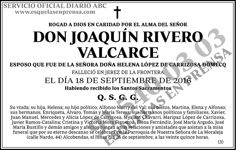 Joaquín Rivero Valcarce